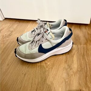Nike women's Gray and navy waffle Sneakers